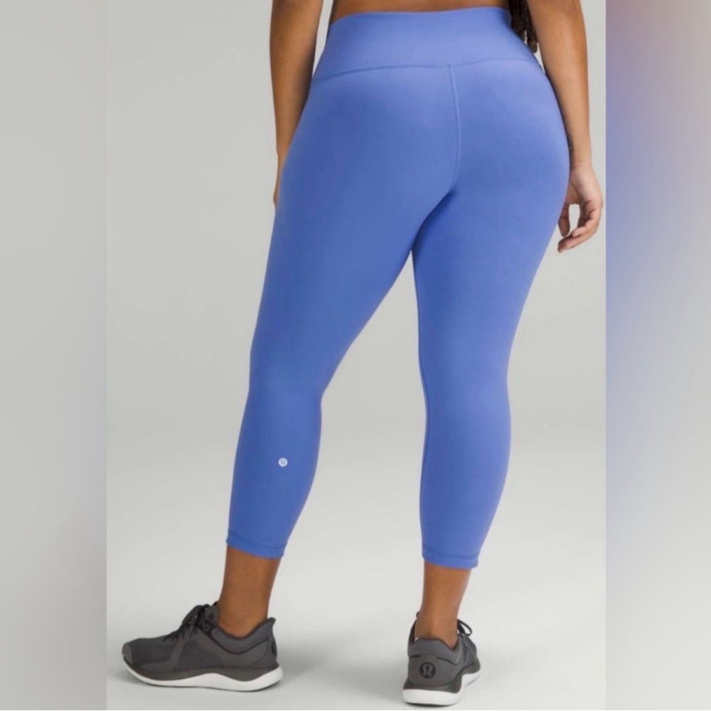 Lululemon Wunder Train HR Crop 23" wild indigo size 4 NWT